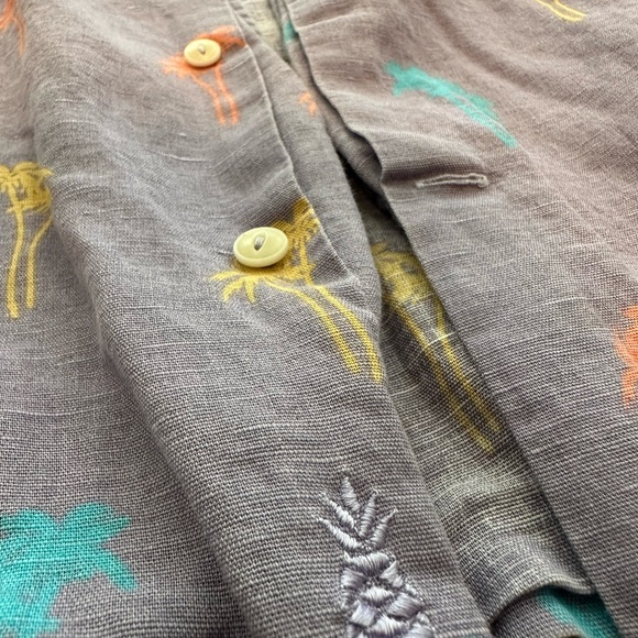 NWT RARE! Chubbies Palm Tree Print Relaxed Fit Linen Sunday Shirt (Coconut Jig) - Picture 3 of 3